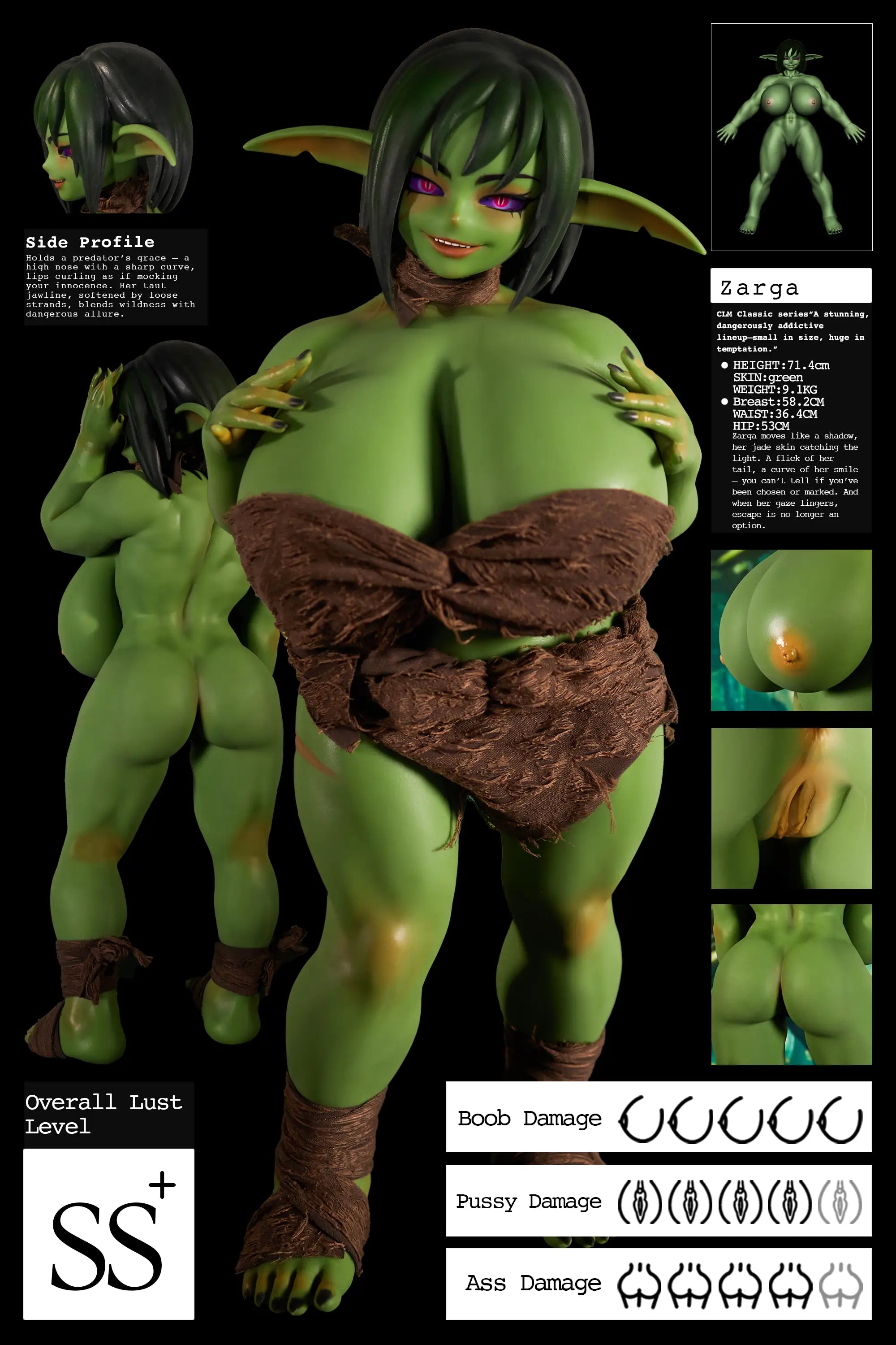 Zarga Orc sexpuppe (Climax Doll Mini 70 cm V-cup Silikon)