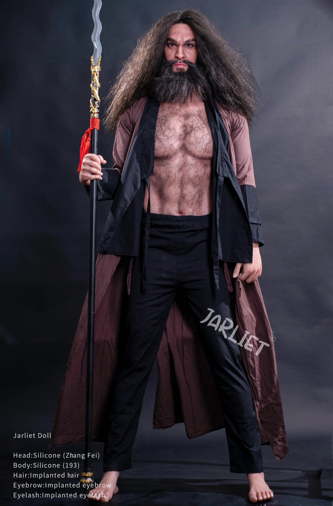 Männlich sexpuppe Zhang Fei von Jarliet - 193 cm realistische Puppe mit Muskelkörper