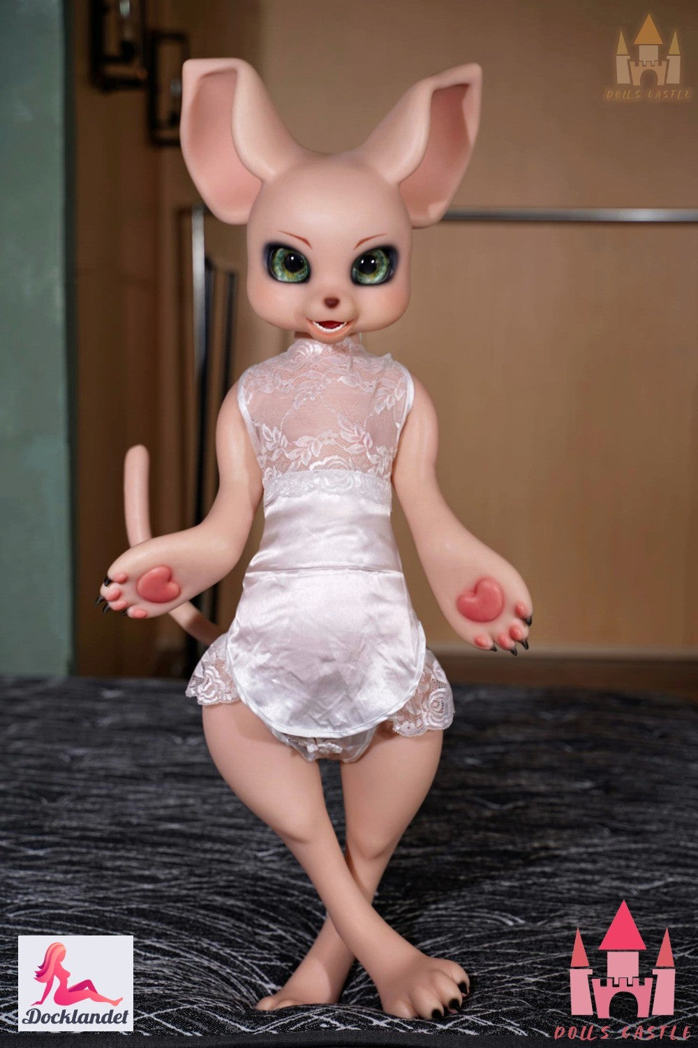 Cream Mouse is a unique furry sex doll from the brand Dolls Castle. A 100 cm long doll with a different appearance and body shape. A high-quality furry sex doll made entirely of silicone for those who are really looking for something extra. Dolls Castle are known for having dolls with very special styles.
