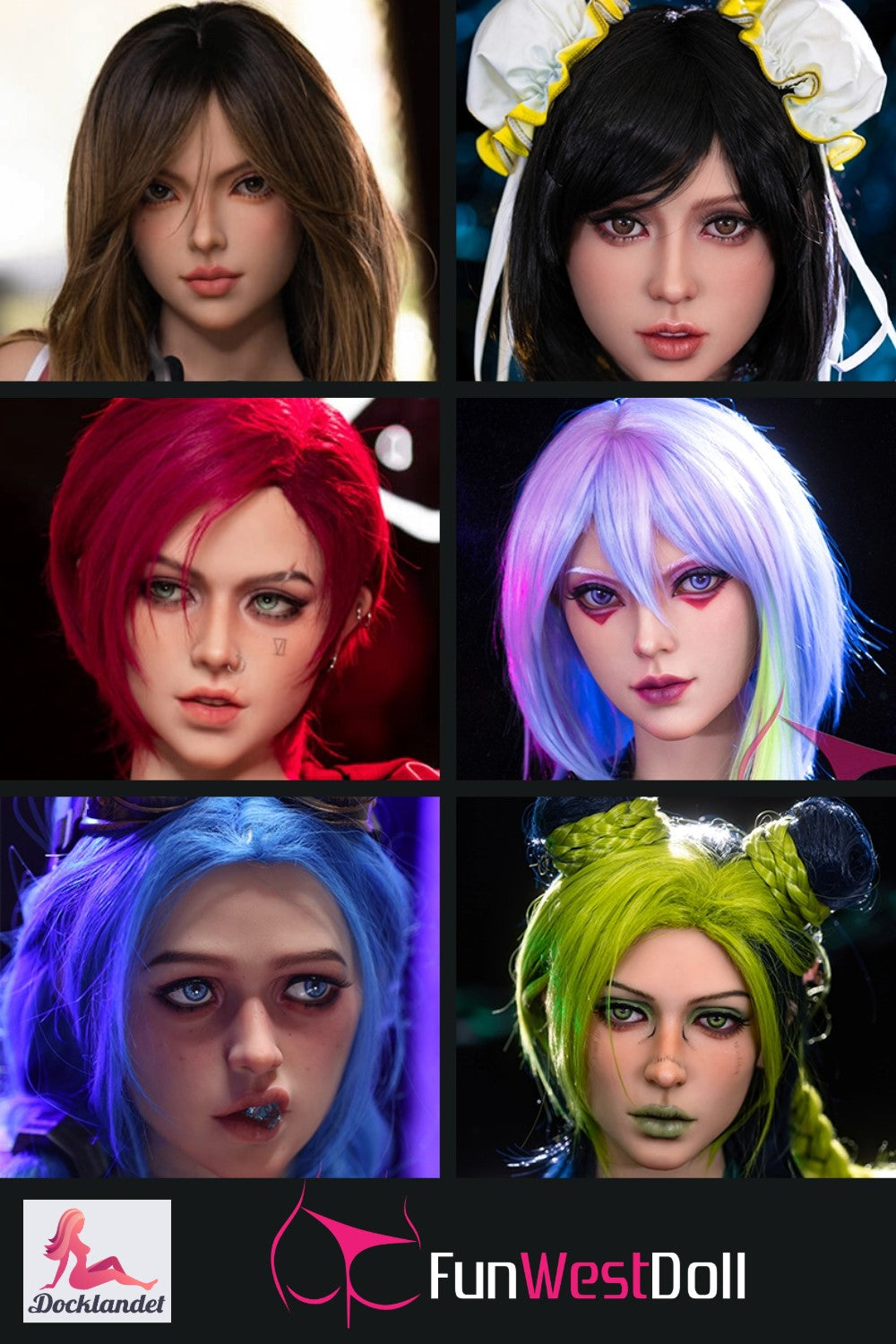 Zusätzlicher Kopf (FunWest Doll TPE-Original)