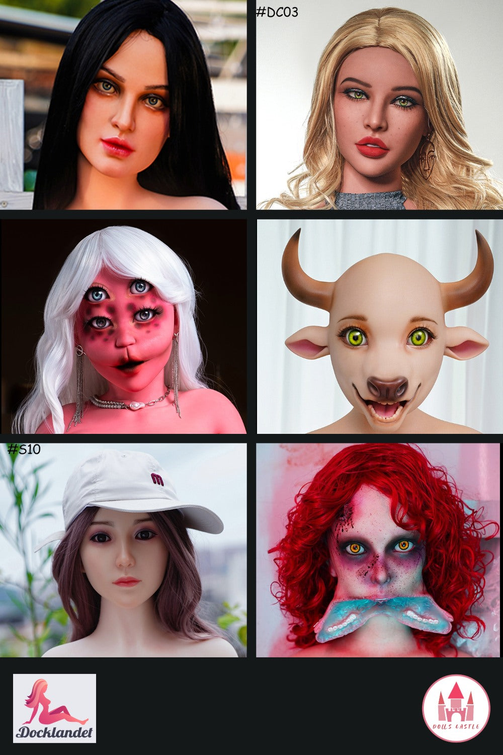 Zusätzlicher Kopf (Dolls Castle Silikon Original)