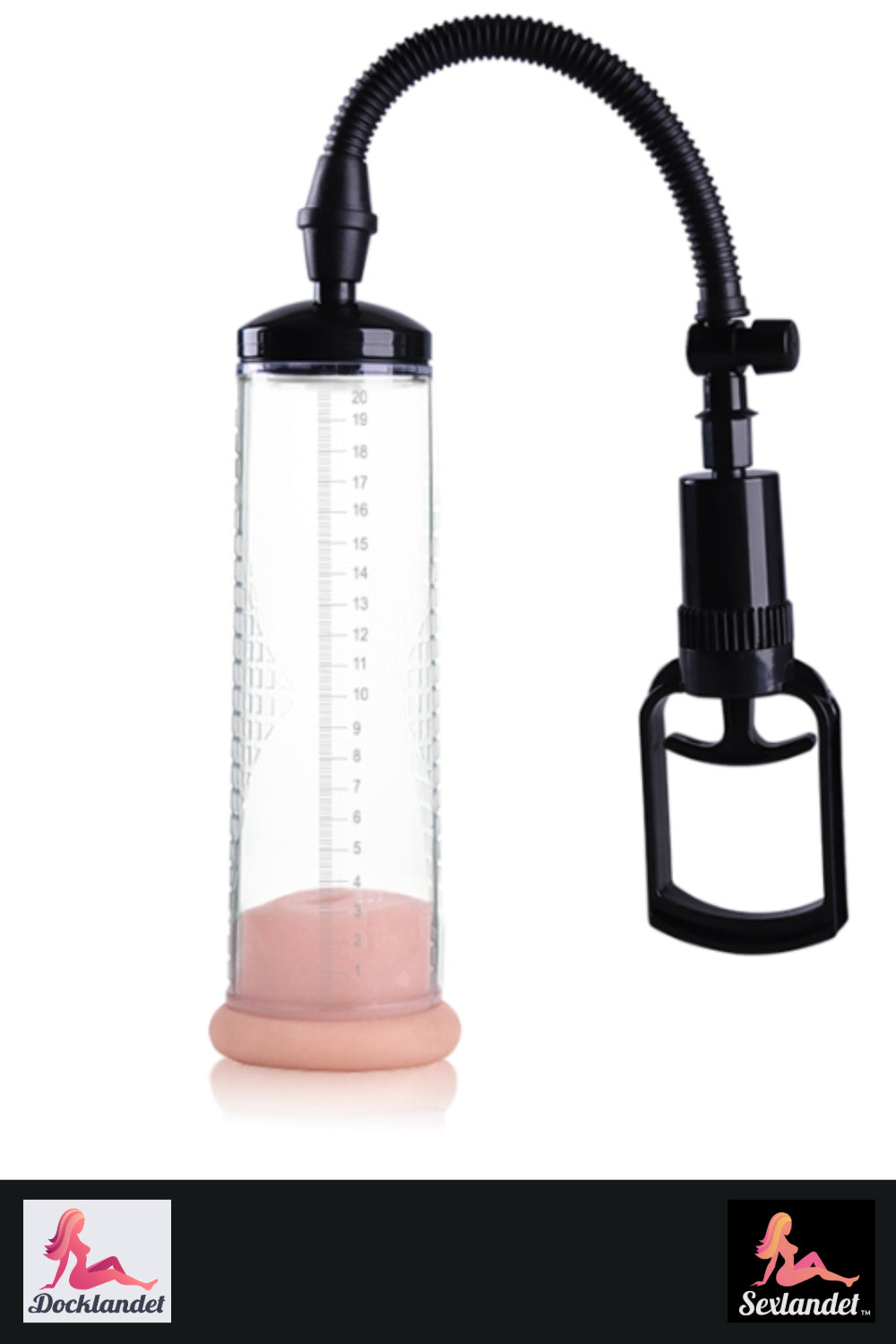 Penispumpe zur Vergrößerung und härteren Erektion – 70×220 mm | Schwarzes Design