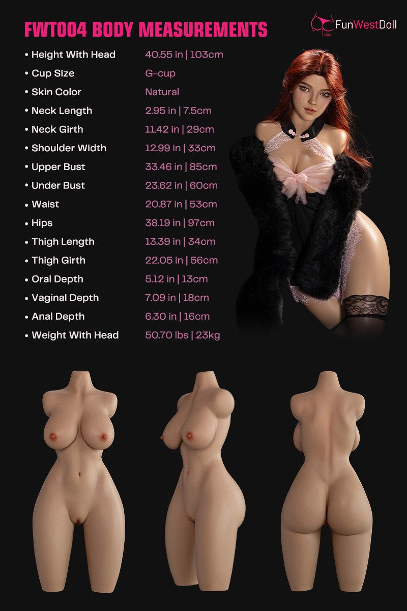Lexie Torso sexpuppe (FunWest Doll 103cm G-cup #026S Silikon)