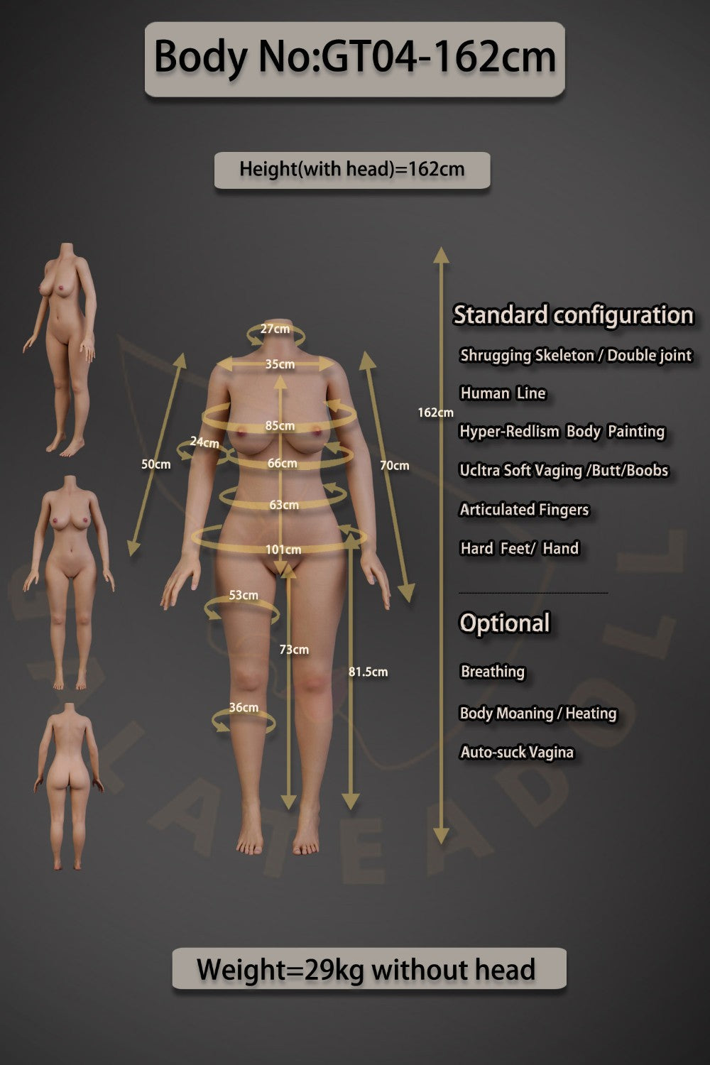 Jessica sexpuppe (Galatea Doll 162cm C-cup #163 Silikon)