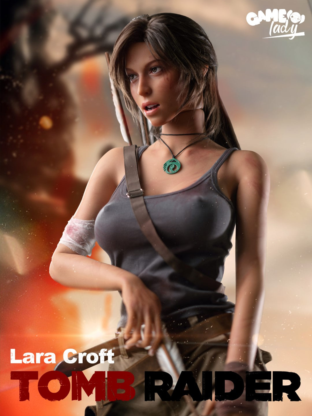 Lara Croft sexpuppe (Game Lady 166cm E-cup Nr.20 Silikon)