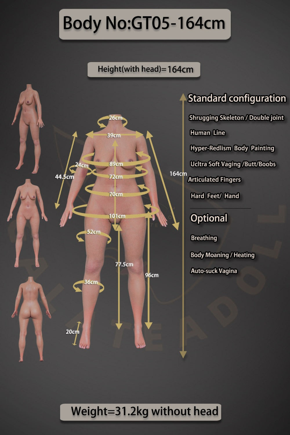 Bestimmung sexpuppe (Galatea Doll 164cm B-cup #116 Silikon)