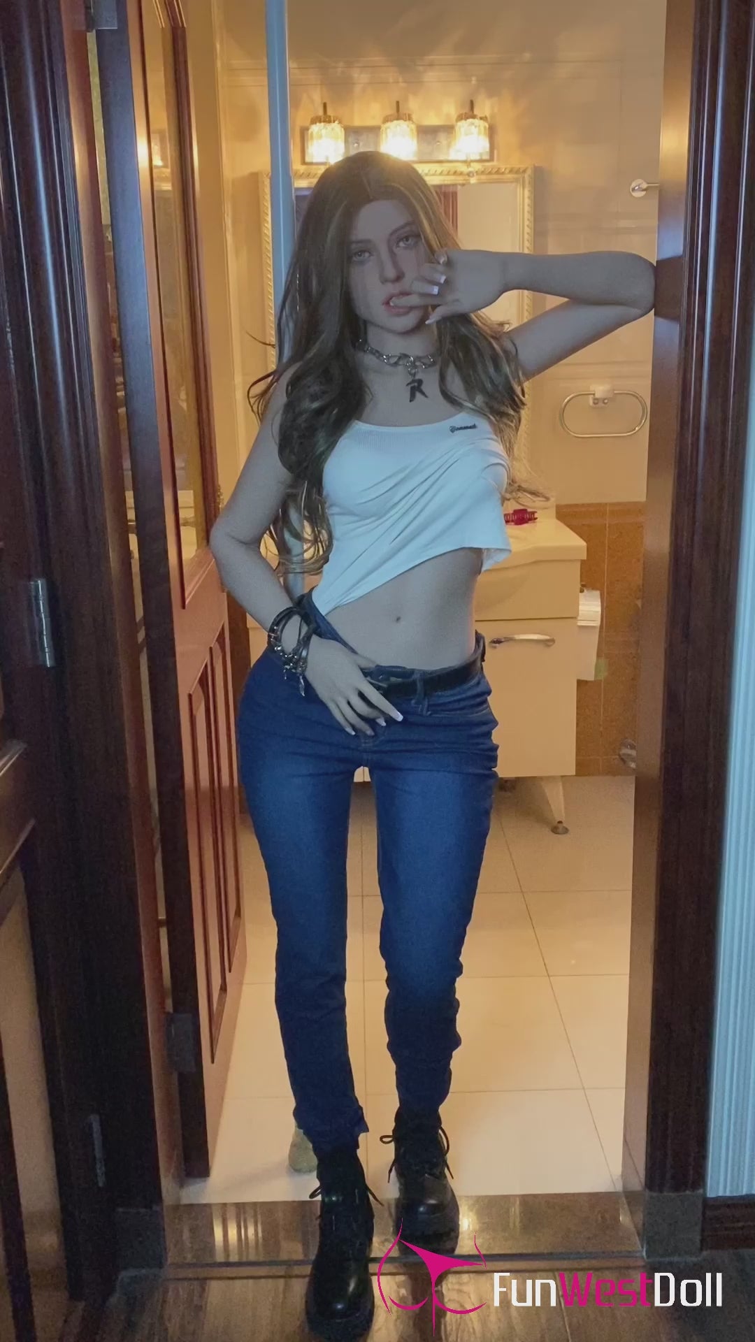 Jasmine Sex doll (FunWest Doll 159cm A-cup #027 S-TPE) EXPRESS